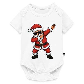 Style de tampon du Père Noël - Body à manches courtes Premium Bébé - blanc - Devant