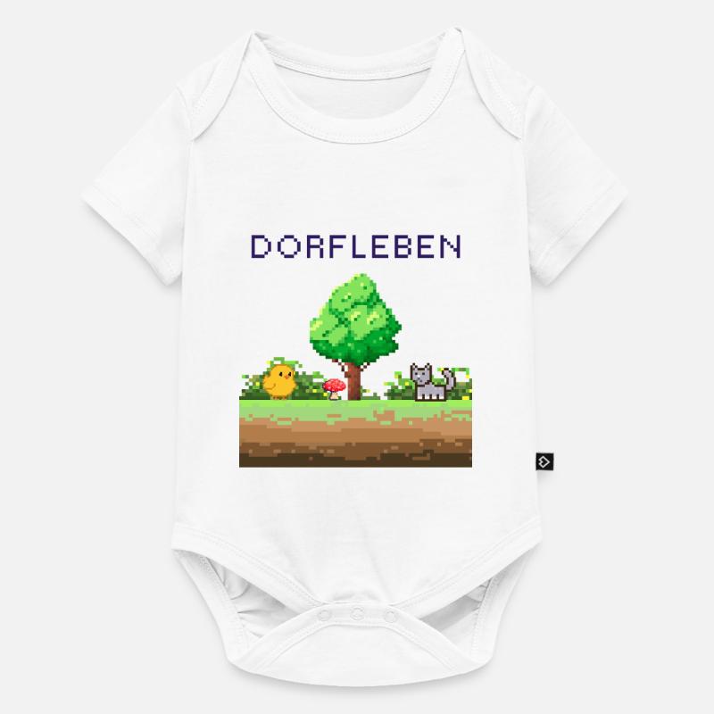 Dörflleben Pixelwelt - Body à manches courtes Premium Bébé - blanc