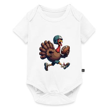 Thanksgiving Football Turkey - Baby Premium short-sleeve bodysuit - white - Front