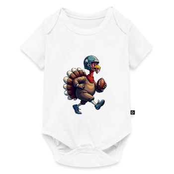 Thanksgiving Football Turkey - Baby Premium short-sleeve bodysuit - white - Front