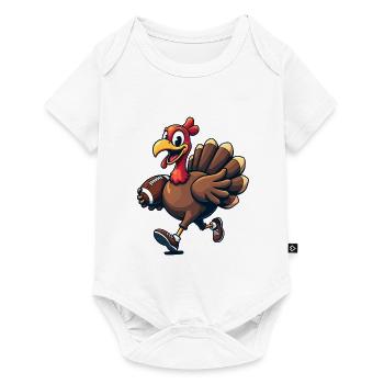 Thanksgiving Football Turkey - Baby Premium short-sleeve bodysuit - white - Front