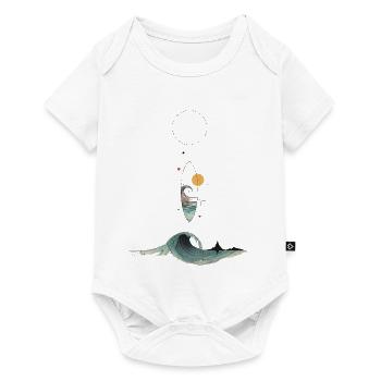 Abstract Wave – Geometric Surf Art - Baby Premium short-sleeve bodysuit - white - Front