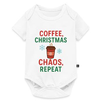 Coffee Chaos Christmas - Baby Premium short-sleeve bodysuit - white - Front