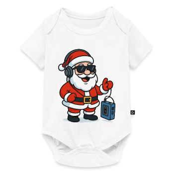 Christmas DJ Santa Groove - Baby Premium short-sleeve bodysuit - white - Front