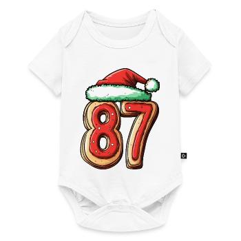 87 Number Cookie Christmas - Baby Premium short-sleeve bodysuit - white - Front