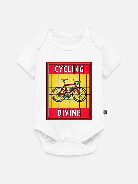 Cycling Divine Buntglas - Baby Premium Kurzarmbody - Weiß
