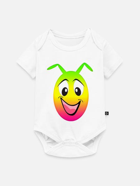 Regenbogen Lächeln - Baby Premium Kurzarmbody - Weiß