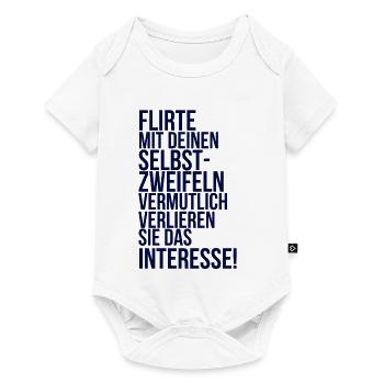 à propos de la folie : flirte avec ton doute de toi - Body à manches courtes Premium Bébé - blanc - Devant