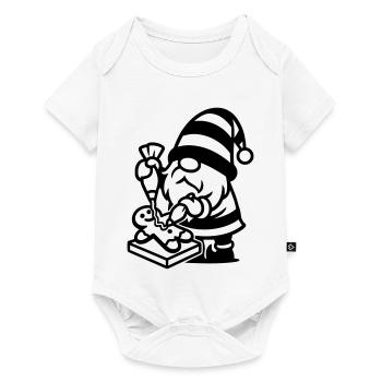 Gingerbread Baking Gnome - Baby Premium short-sleeve bodysuit - white - Front