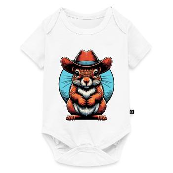 Cowboy Squirrel Graphic - Baby Premium short-sleeve bodysuit - white - Front