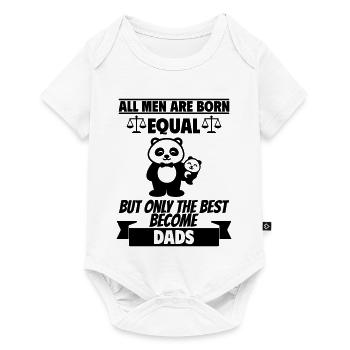 All men are born the same dads - Baby Premium short-sleeve bodysuit - white - Front