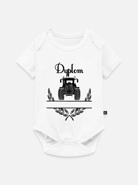 Dyplom Tractor – Namensraum - Baby Premium Kurzarmbody - Weiß