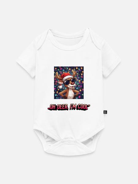 OH Deer, I´m Cool - Baby Premium Kurzarmbody - Weiß
