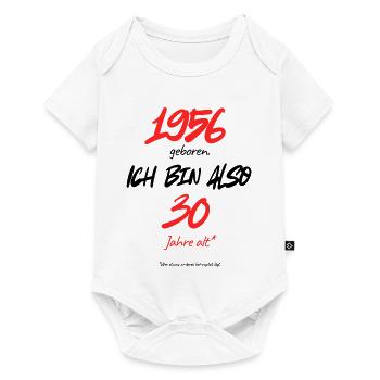 Born in 1956 – still 30, 70th birthday - Baby Premium short-sleeve bodysuit - white - Front