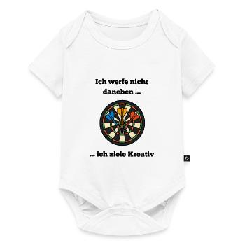 Roue colorée de la planche de fléchettes avec fléchettes - Body à manches courtes Premium Bébé - blanc - Devant