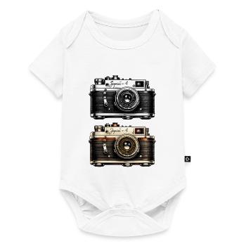Twin Vintage Camera Duo - Baby Premium short-sleeve bodysuit - white - Front