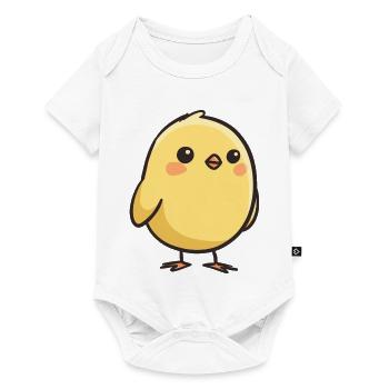 Cute Yellow Chick – Drawing for Kids - Baby Premium short-sleeve bodysuit - white - Front