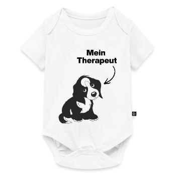 MEIN HUND IST MEIN THERAPEUT! 🐶 DOGLOVER SEELE - Baby Premium Kurzarmbody - Weiß - Vorne