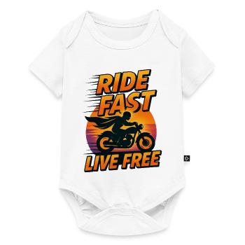 Ride Fast Live Free - Baby Premium short-sleeve bodysuit - white - Front