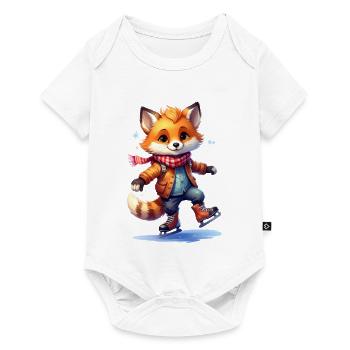 Fox skating - Baby Premium short-sleeve bodysuit - white - Front