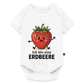 Costume de fraise Fruit Fruit Costume Fraise Carnaval - Body à manches courtes Premium Bébé - blanc - Devant