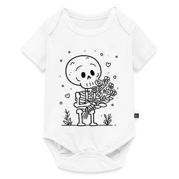 Valentine Skeleton - Baby Premium Kurzarmbody - Weiß - Vorne