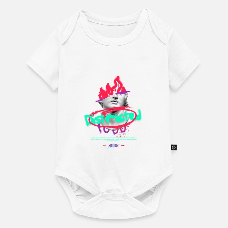Neon Graffiti Bust Collage - Baby Premium short-sleeve bodysuit - white