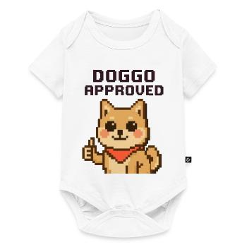 Doggo Approved – Pixel Shiba with Bandana - Baby Premium short-sleeve bodysuit - white - Front