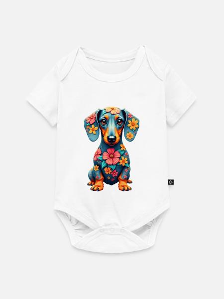 Dackel Dachshund Tekel - Baby Premium Kurzarmbody - Weiß