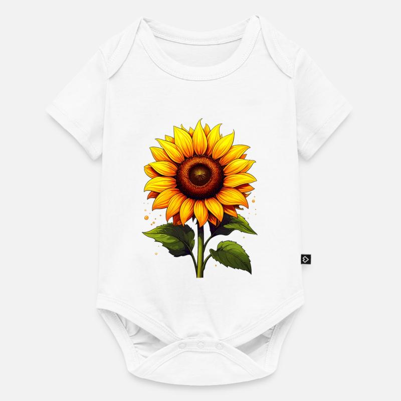 tournesol - Body à manches courtes Premium Bébé - blanc