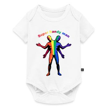Super Handy Man Rainbow - Baby Premium short-sleeve bodysuit - white - Front
