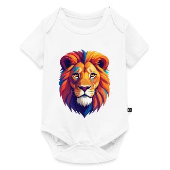 Tête de lion - Body à manches courtes Premium Bébé - blanc - Devant