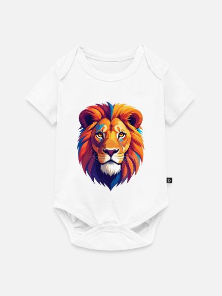 Löwenkopf - Baby Premium Kurzarmbody - Weiß