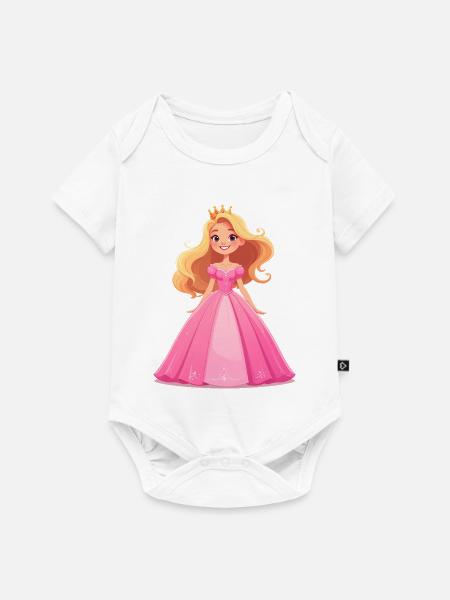 Prinzessin in einem rosa Kleid - Baby Premium Kurzarmbody - Weiß