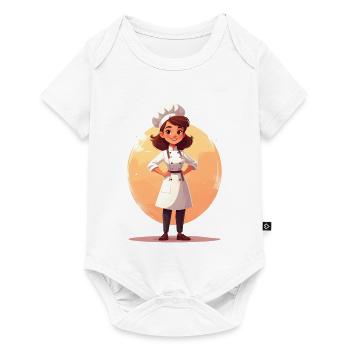 Köchin - Baby Premium Kurzarmbody - Weiß - Vorne