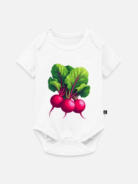 Radieschen - Baby Premium Kurzarmbody - Weiß