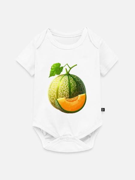 Honigmelone - Baby Premium Kurzarmbody - Weiß