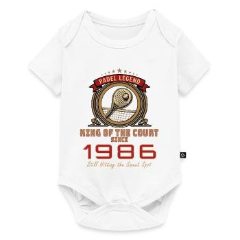 Padel Legend 1986, Birthday Shirt, Hoodie, Mug - Baby Premium short-sleeve bodysuit - white - Front