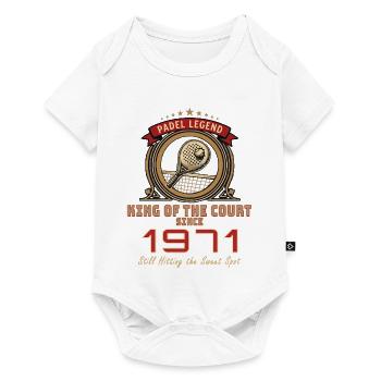 Padel Legend 1971, T-shirt d’anniversaire, sweat à capuche, tasse - Body à manches courtes Premium Bébé - blanc - Devant