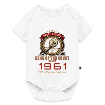 Padel Legend 1961, T-shirt d’anniversaire, sweat à capuche, tasse - Body à manches courtes Premium Bébé - blanc - Devant