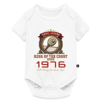 Padel Legend 1976, T-shirt d’anniversaire, Sweat à capuche, sac - Body à manches courtes Premium Bébé - blanc - Devant