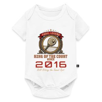 Padel Legend 2016, T-shirt d’anniversaire, sweat à capuche, tasse - Body à manches courtes Premium Bébé - blanc - Devant