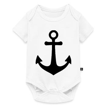 Maritime Anchor North Sea Baltic Sea Sailor Gift - Baby Premium short-sleeve bodysuit - white - Front