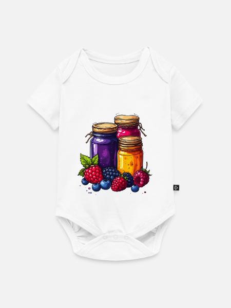 Marmelade - Baby Premium Kurzarmbody - Weiß