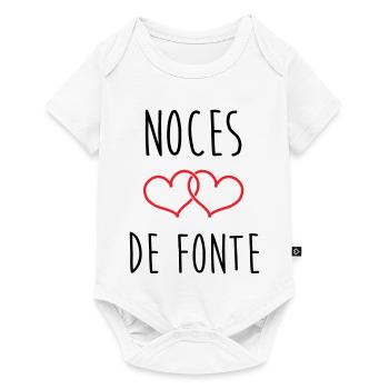 Fonte-Hochzeit 73 Jahre Ehe - Baby Premium Kurzarmbody - Weiß - Vorne
