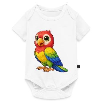 Colorful parrot color play - Baby Premium short-sleeve bodysuit - white - Front