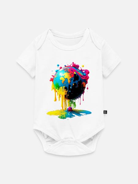 Globus - Erde - Weltkugel - Baby Premium Kurzarmbody - Weiß