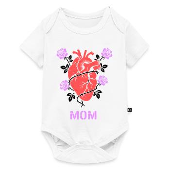 Anatomical Heart Roses Mom - Baby Premium short-sleeve bodysuit - white - Front