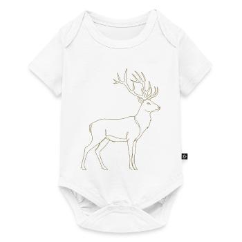Golden Stag Line Art - Baby Premium short-sleeve bodysuit - white - Front