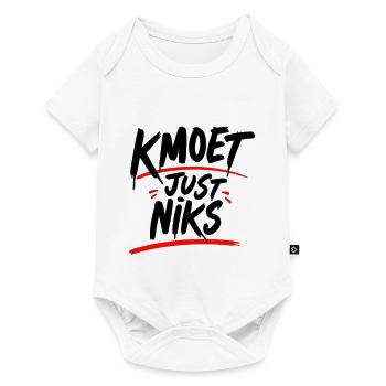 KMOET Just Niks Rouge Accent - Body à manches courtes Premium Bébé - blanc - Devant